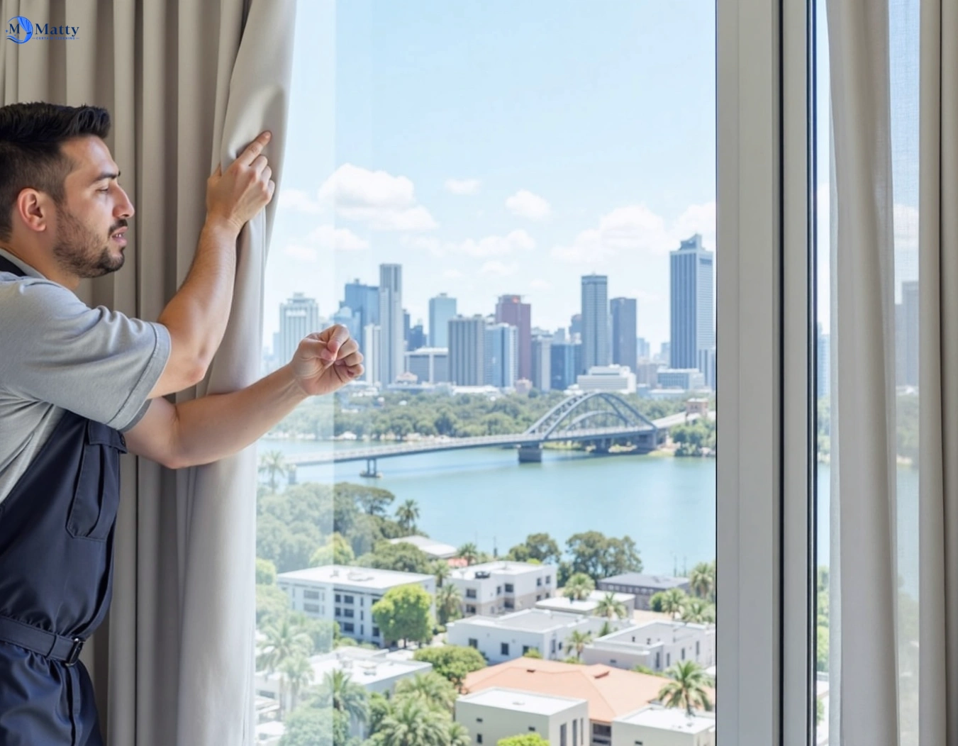 Professional curtain steam cleaning service sanctuary-cove QLD by Matty Curtain Cleaning