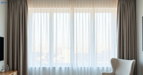 Freshly steam cleaned curtains in sanctuary-cove QLD